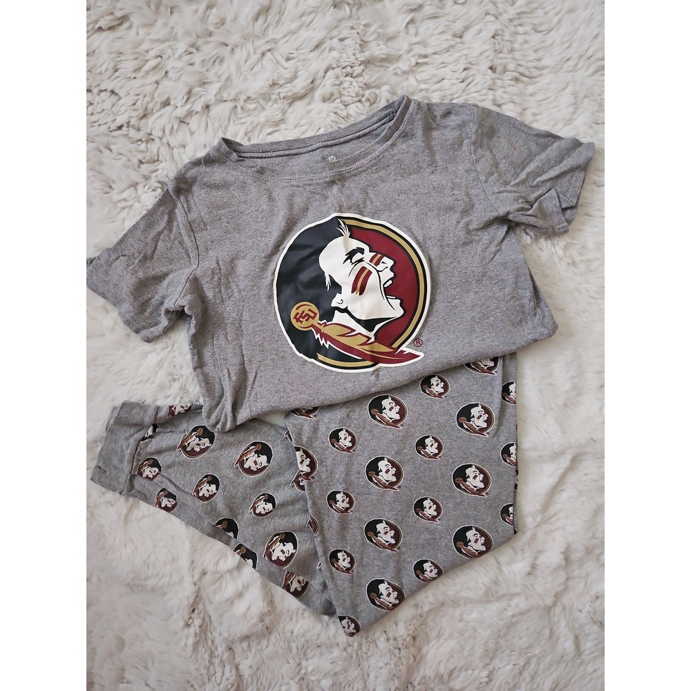 Gen 2 FSU Seminoles Youth Pajama Set Size 14/16 Gray Florida State Sleepwear